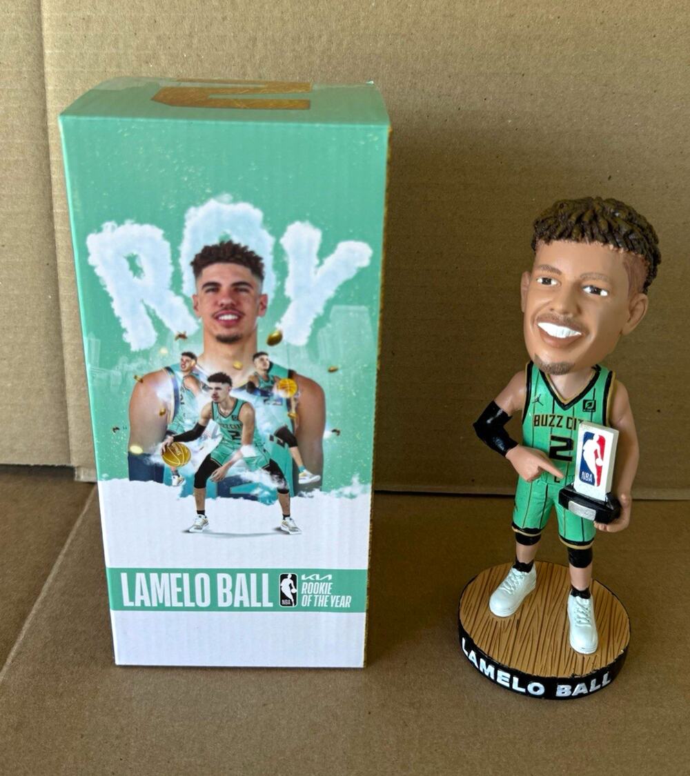 LaMelo Ball Charlotte Hornets NBA Basketball Bobblehead ROY Green/Black rookie